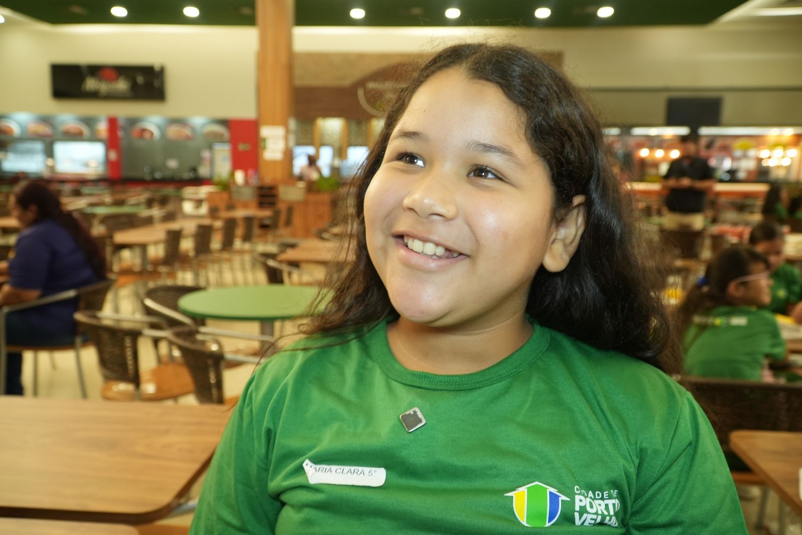 Maria Clara assistiu, pela primeira vez, um filme em uma sala de cinema